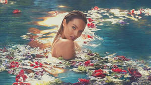 Candice Swanepoel Floral Lake Photography Wallpaper