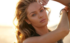 Candice Swanepoel Golden Hour Photoshoot Wallpaper