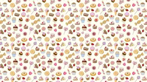 Candies Drawing Pattern Wallpaper