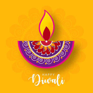 Candle Diwali Art Wallpaper