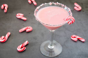 Candy Cane Drink Wallpaper