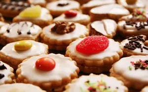 Candy Tart Desserts Wallpaper