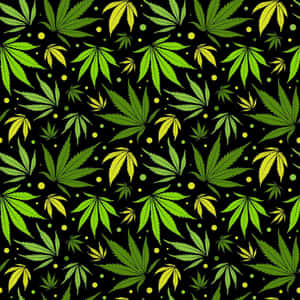 Cannabis Leaf Seamless Pattern Wallpaper