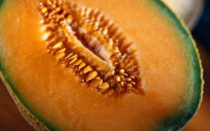 Cantaloupe Seeds Close Up Wallpaper