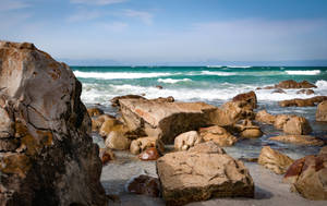 Cape Cod Rocks By The Sea Wallpaper