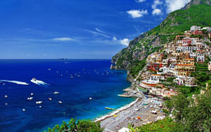 Capri Italy Beach Front Wallpaper