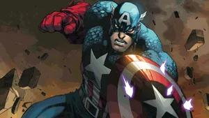 Captain America Action Pose Wallpaper