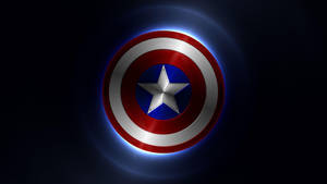 Captain America Glowing Metal Shield Wallpaper
