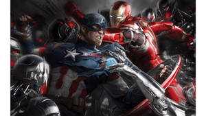Captain America Iron Man Vs Ultron Wallpaper