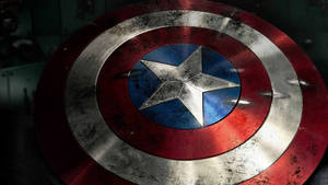 Captain America Metal Shield Close Up Wallpaper