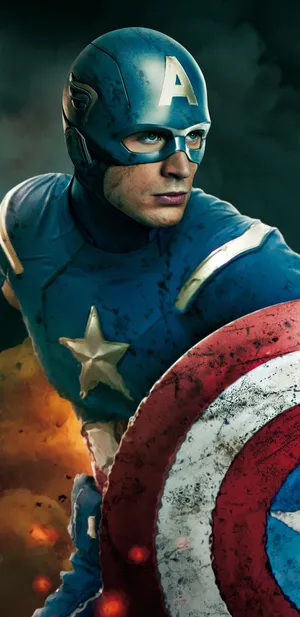 Captain America Superhero Side Portrait Wallpaper
