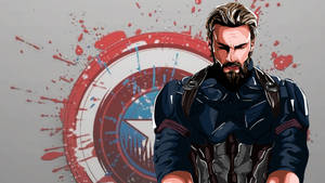 Captain America Superhero Steve Rogers Digital Paint Art Wallpaper