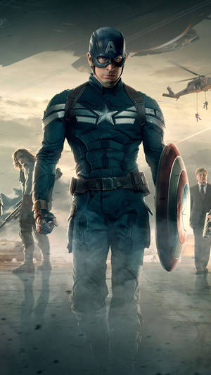 Captain America With Winter Soldier Wallpaper