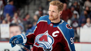 Captain Gabriel Landeskog Red Jersey Wallpaper