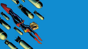 Captain Marvel Missile Rockets Wallpaper