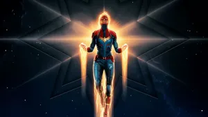 Captain Marvel Power Aura Wallpaper