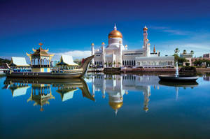 Caption: A Postcard View Of Breathtaking Brunei Wallpaper