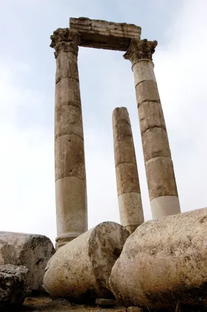 Caption: Ancient Roman Columns In Jordan Wallpaper
