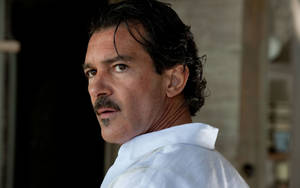 Caption: Antonio Banderas As Zorro In Action Wallpaper