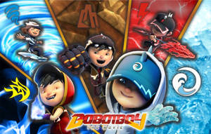 Caption: Boboiboy: The Elemental Superhero In Full Hd Wallpaper