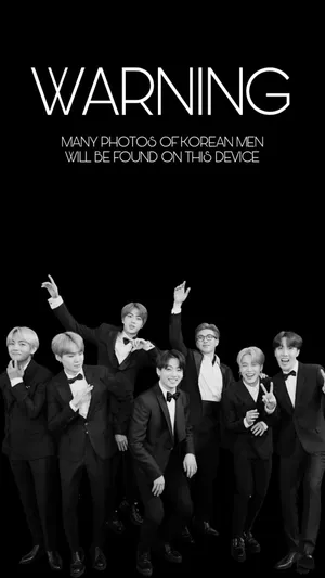Caption: Bts Ensemble Art Poster On Phone Screen Wallpaper