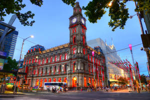 Caption: Bustling Melbourne Gpo Shopping Centre Wallpaper