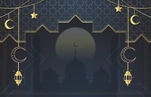 Caption: Celebrating Harmony And Love This Eid Mubarak Wallpaper