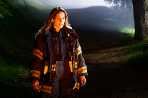 Caption: Courageous Firefighter From Station 19 Wallpaper