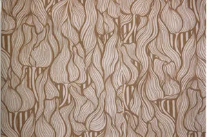 Caption: Elegant And Classic Brown Floral Wall Texture Wallpaper