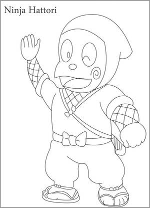 Caption: Enigmatic Ninja Hattori Kanzo In Action Wallpaper