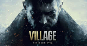 Caption: Ethan Winters Exploring The Eerie Village In Resident Evil Village Wallpaper