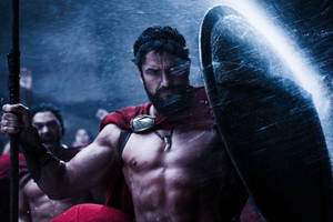 Caption: Gerard Butler Defiant In '300' Wallpaper