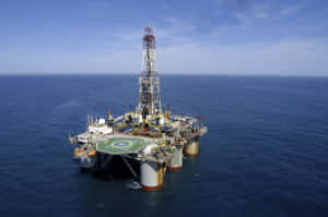 Caption: Highly Advanced Alaskan Star Oil Rig In Action Wallpaper