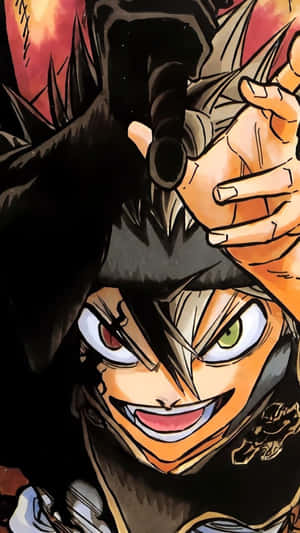 Caption: Immersive Anime Magic - Black Clover For Iphone Wallpaper