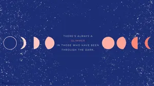 Caption: Inspiring Aesthetic Quote On Canvas Background Wallpaper