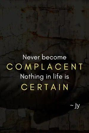 Caption: Inspiring Reminder To Avoid Complacency Wallpaper