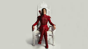 Caption: Katniss Everdeen In The Hunger Games Movie Wallpaper