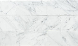 Caption: Luxurious Volakas Marble Tile Wallpaper