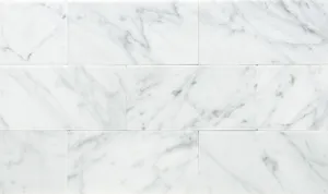 Caption: Luxurious Volakas Marble Tile Wallpaper