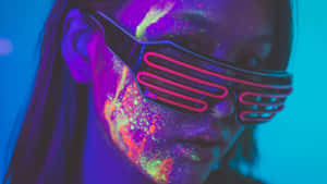 Caption: Magical Forest Glowing At Night Wallpaper