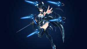 Caption: Magnificent 3d Anime Character Wielding Floating Swords In Striking 8k Quality Wallpaper