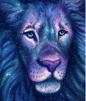 Caption: Majestic Galaxy Lion Roaring In The Infinity Of Universe Wallpaper