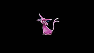 Caption: Majestic Glowing Magenta Espeon Wallpaper