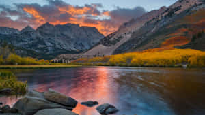 Caption: Majestic Mountain Landscape Of Bishop Canyon North Lake Wallpaper