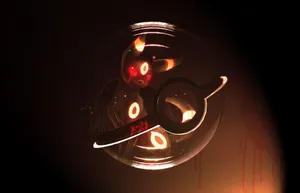 Caption: Majestic Umbreon Inside A Clear Pokeball Wallpaper