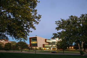 Caption: Majestic View Of Capitol Federal Hall At The University Of Kansas Wallpaper