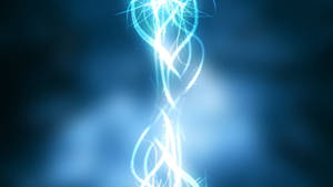 Caption: Mystical Blue Flames Dancing In The Dark Wallpaper