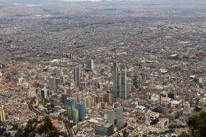 Caption: Overlooking View Of Vibrant Bogota Wallpaper