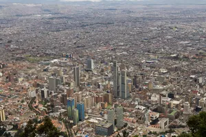Caption: Overlooking View Of Vibrant Bogota Wallpaper