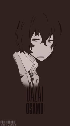 Caption: Reflective Portrait Of Dazai Osamu Wallpaper